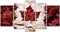 5 Pieces Modern Canvas Painting Wall Art  Flag Of Canada Constructed Of Maple Leaves White Birch Bark Country Symbol